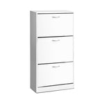 Artiss 3 Tier Shoe Cabinet - White