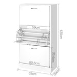 Artiss 3 Tier Shoe Cabinet - White