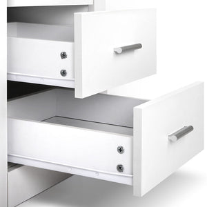 Artiss Anti-Scratch Bedside Table 2 Drawers - White