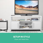 Artiss Entertainment Unit with Cabinets - White