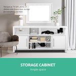 Artiss Entertainment Unit with Cabinets - White