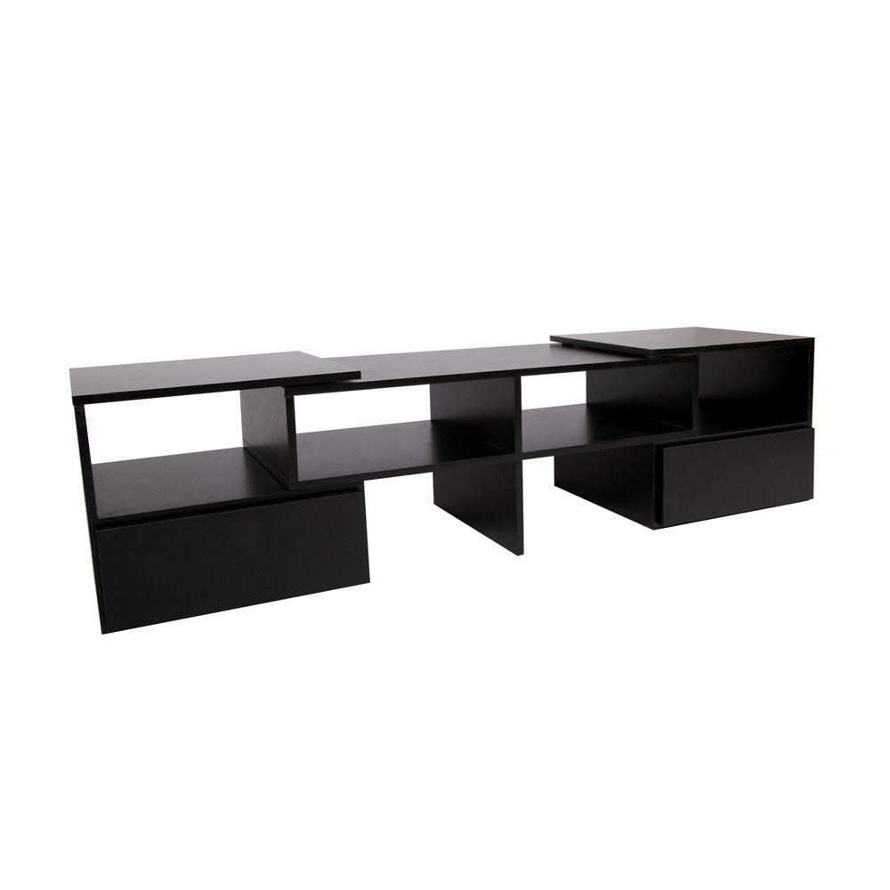 Artiss Entertainment Unit with Cabinets - Black