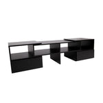 Artiss Entertainment Unit with Cabinets - Black