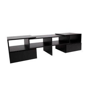 Artiss Entertainment Unit with Cabinets - Black