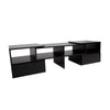 Artiss Entertainment Unit with Cabinets - Black