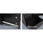 Artiss Entertainment Unit with Cabinets - Black