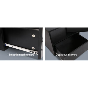 Artiss Entertainment Unit with Cabinets - Black