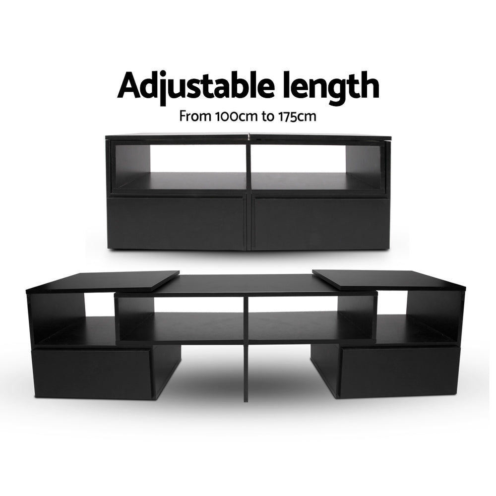 Artiss Entertainment Unit with Cabinets - Black