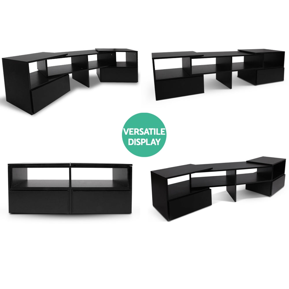 Artiss Entertainment Unit with Cabinets - Black
