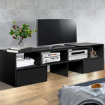 Artiss Entertainment Unit with Cabinets - Black