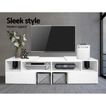 Artiss Entertainment Unit with Cabinets - White