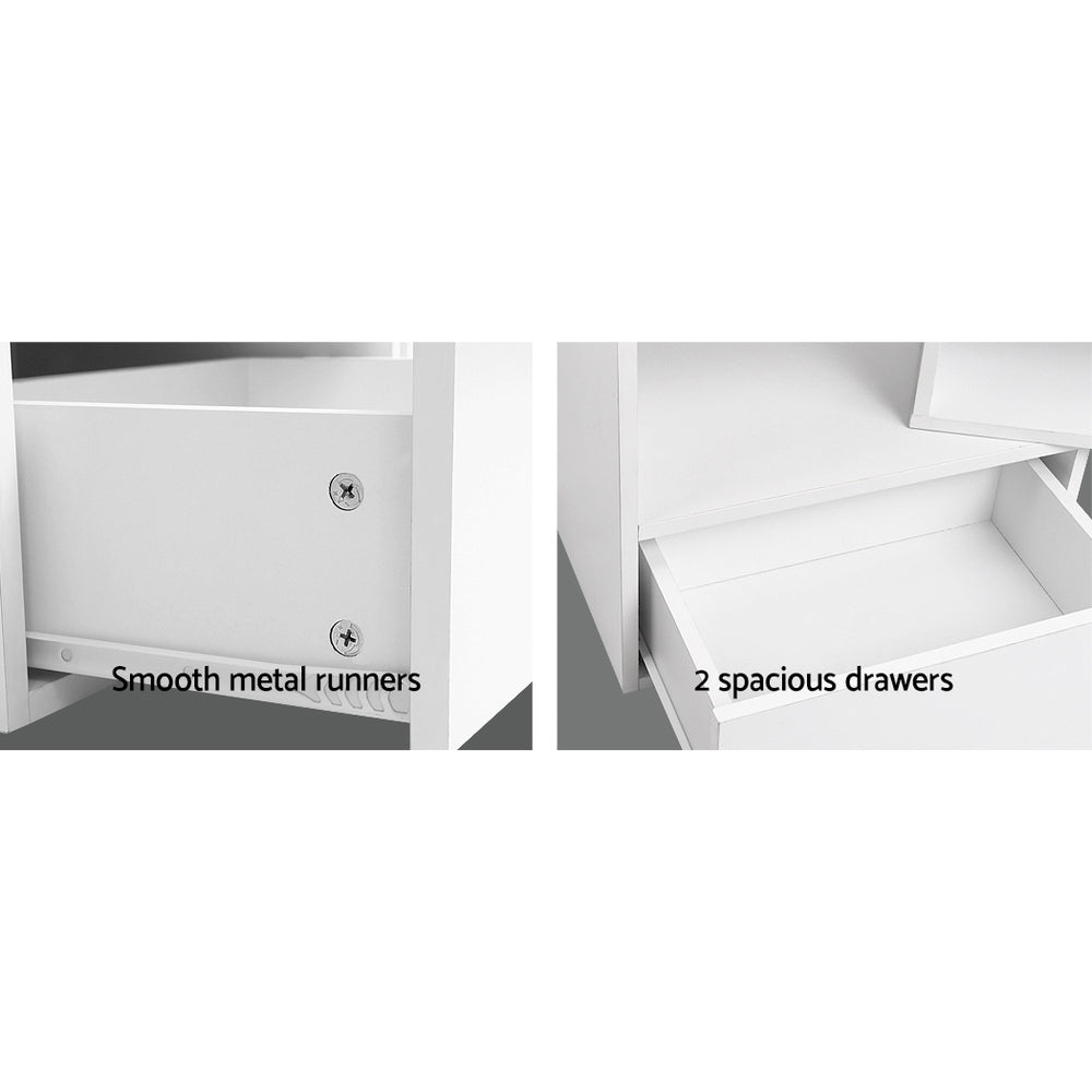 Artiss Entertainment Unit with Cabinets - White