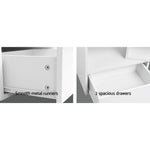 Artiss Entertainment Unit with Cabinets - White
