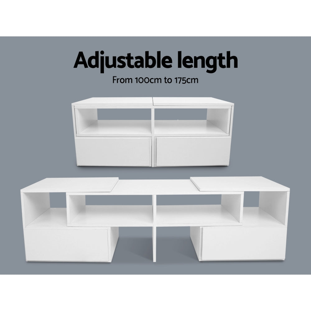Artiss Entertainment Unit with Cabinets - White