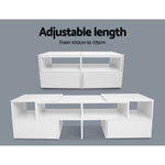 Artiss Entertainment Unit with Cabinets - White