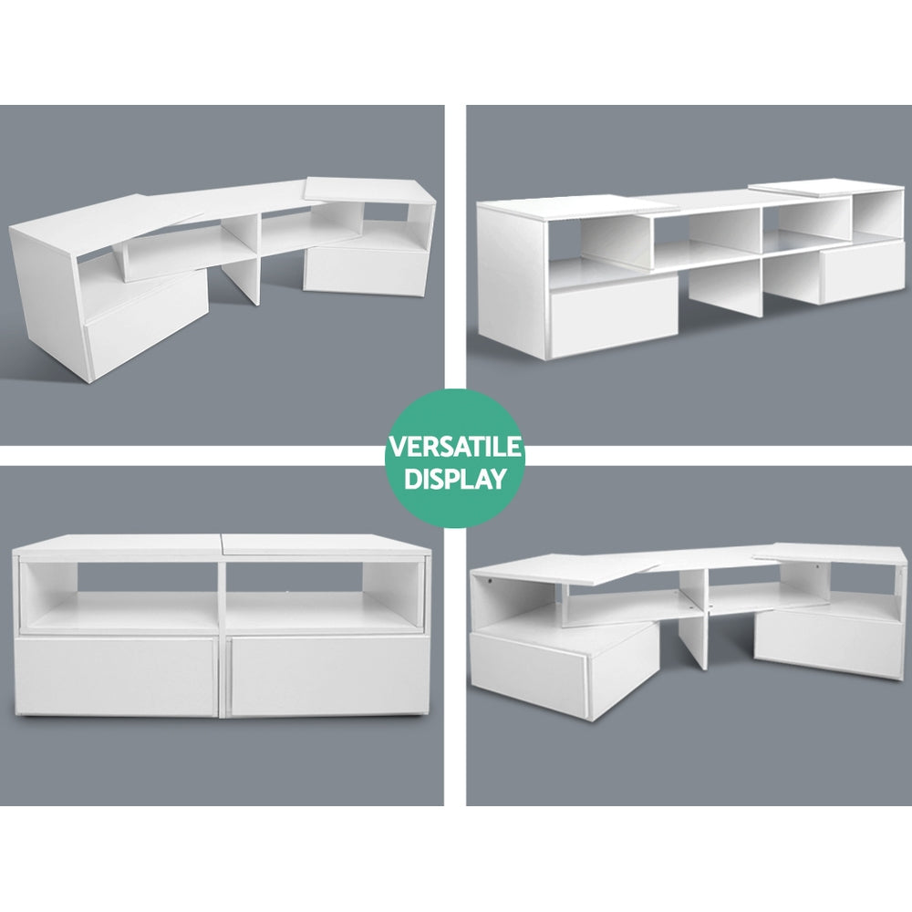 Artiss Entertainment Unit with Cabinets - White