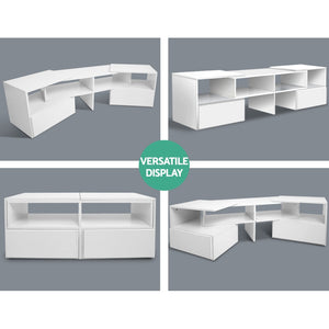 Artiss Entertainment Unit with Cabinets - White