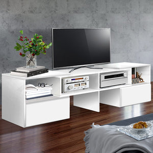 Artiss Entertainment Unit with Cabinets - White