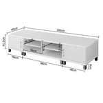 Artiss Entertainment Unit with Cabinets - White