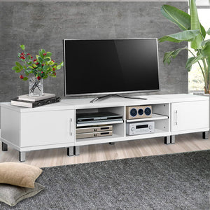 Artiss Entertainment Unit with Cabinets - White