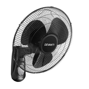 Devanti 40cm 16" Wall Mountable Fan - Black