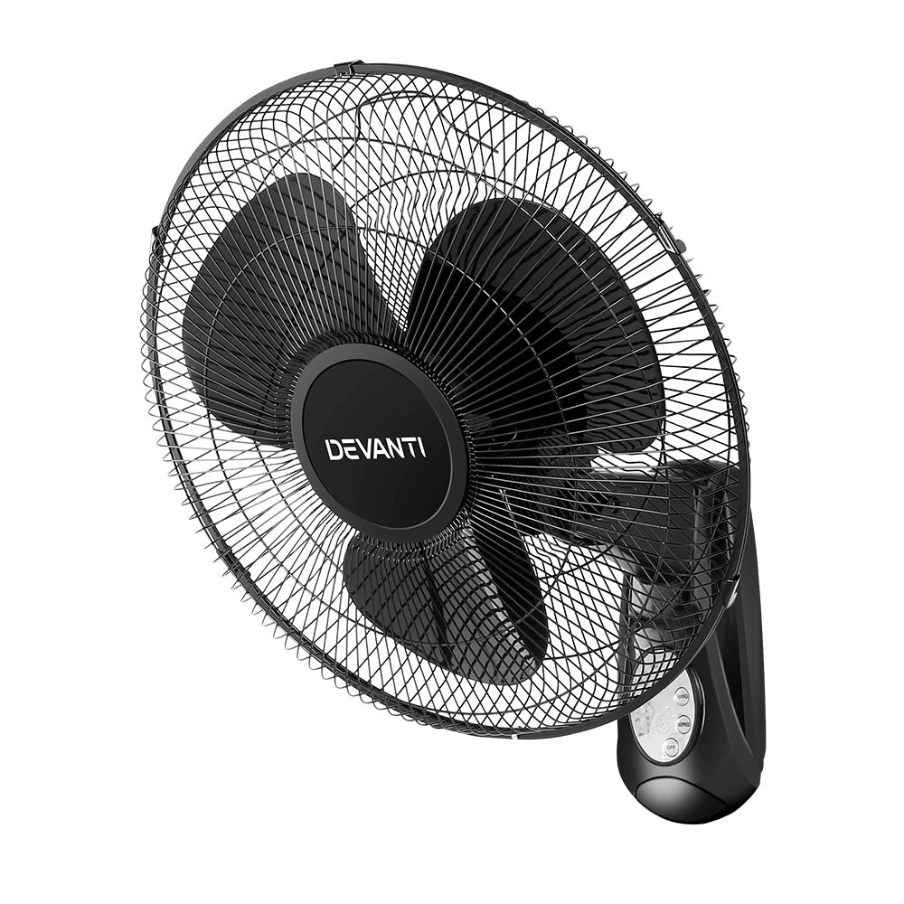 Devanti 40cm 16" Wall Mountable Fan - Black