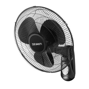 Devanti 40cm 16" Wall Mountable Fan - Black