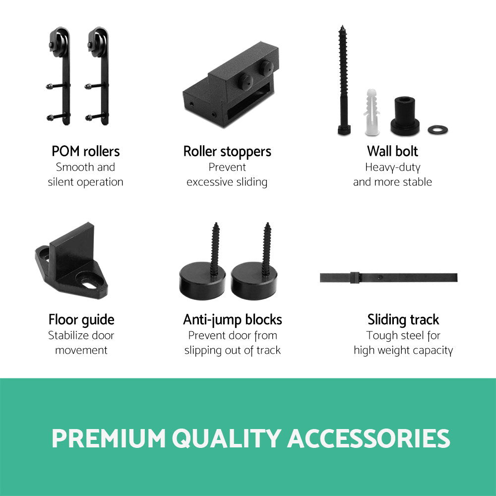 Sliding Barn Door Hardware - Black