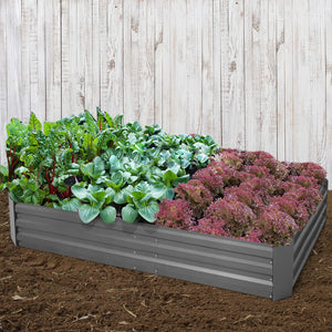 Greenfingers 180x90x30CM Galvanised Raised Garden Bed Steel Instant Planter