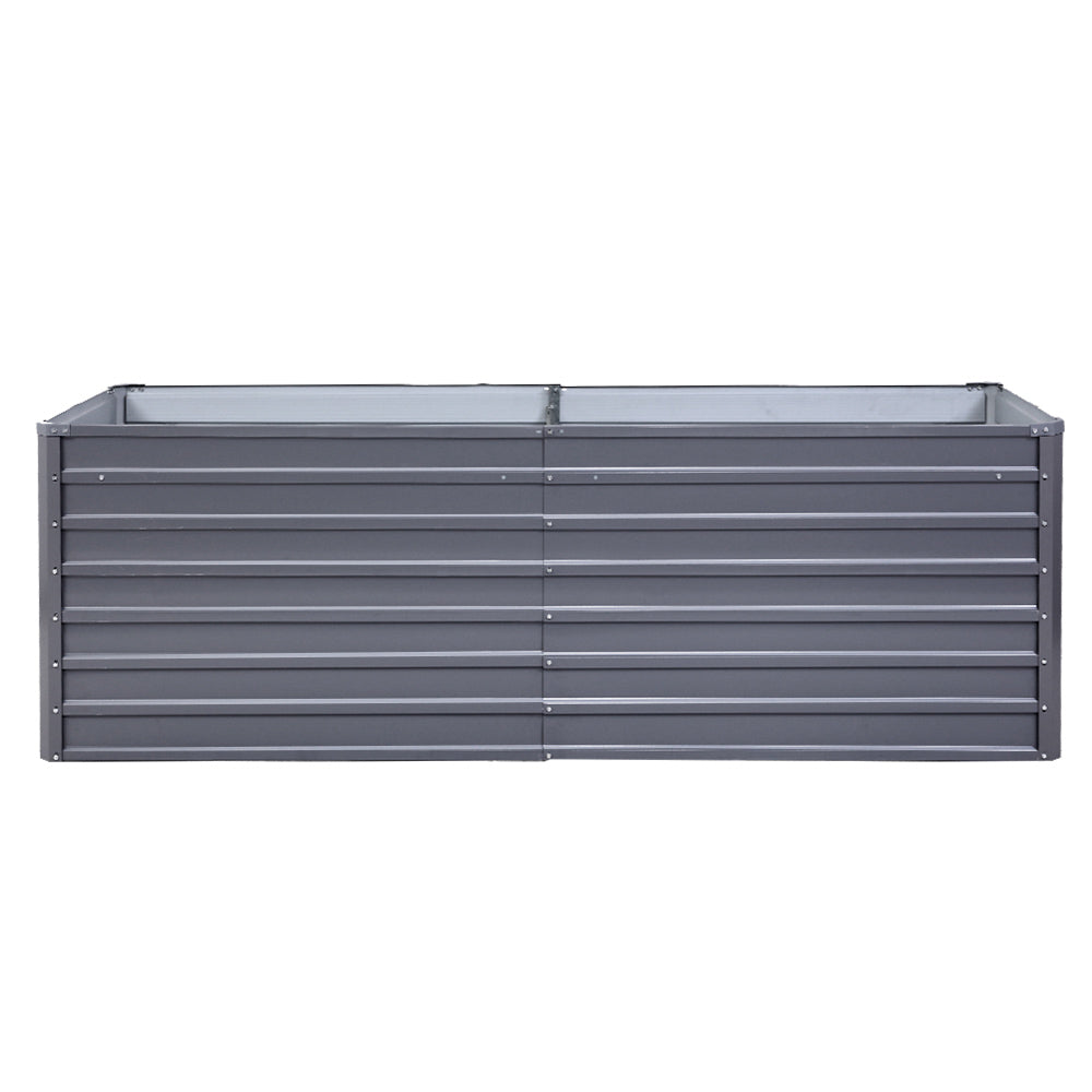 Greenfingers Garden Bed 240 x 80 x 77cm Galvanised Steel Raised Planter