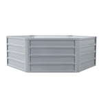 Greenfingers Galvanised Steel Raised Garden Bed Instant Planter 130 x 130 x 46cm Aluminium X2