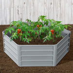 Greenfingers Galvanised Steel Raised Garden Bed Instant Planter 130 x 130 x 46cm Aluminium X2