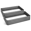 Green Fingers Set of 2 210cm x 90cm Raised Garden Bed - Aluminium Grey