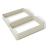 Green Fingers Set of 2 120 x 90cm Raised Garden Bed - Cream