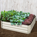 Green Fingers Set of 2 120 x 90cm Raised Garden Bed - Cream