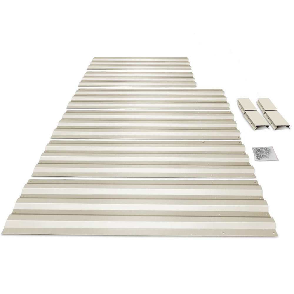 Green Fingers Set of 2 210cm x 90cm Raised Garden Bed - Cream