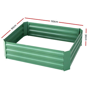 Green Fingers Set of 2 120 x 90cm Raised Garden Bed - Green