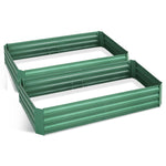 Green Fingers Set of 2 210cm x 90cm Raised Garden Bed - Green