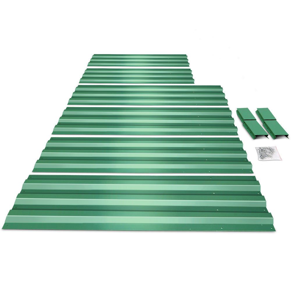 Green Fingers Set of 2 210cm x 90cm Raised Garden Bed - Green