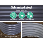 Greenfingers 320X80X42CM Galvanised Raised Garden Bed Steel Instant Planter