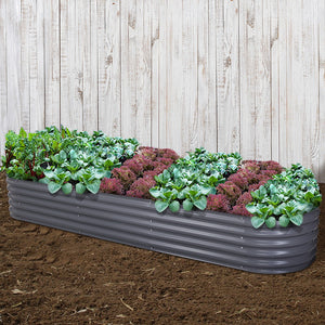 Greenfingers 320X80X42CM Galvanised Raised Garden Bed Steel Instant Planter