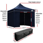 Instahut 3 x 3m Aluminium Pop Up Gazebo - Navy