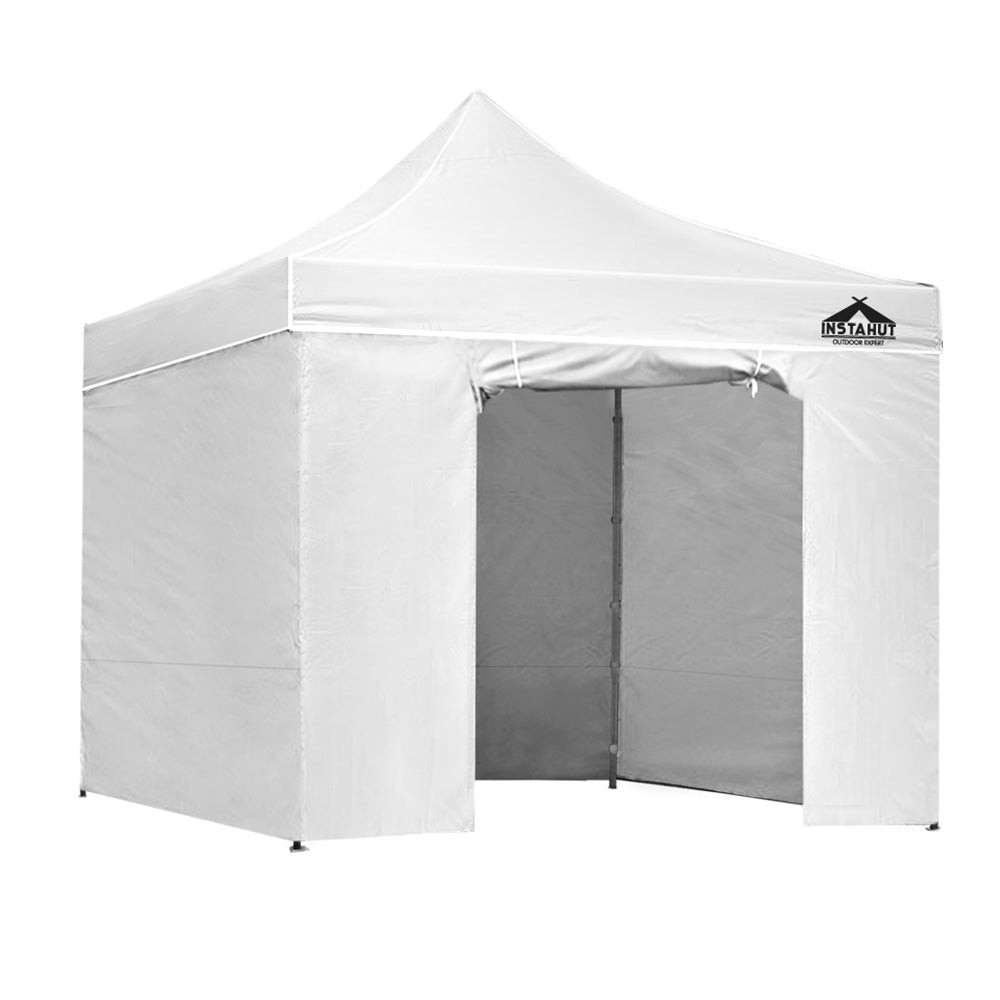 Instahut Aluminium Pop Up Gazebo Outdoor Folding Marquee Tent 3x3m White