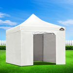 Instahut Aluminium Pop Up Gazebo Outdoor Folding Marquee Tent 3x3m White