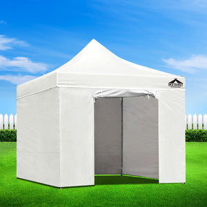 Instahut Aluminium Pop Up Gazebo Outdoor Folding Marquee Tent 3x3m White