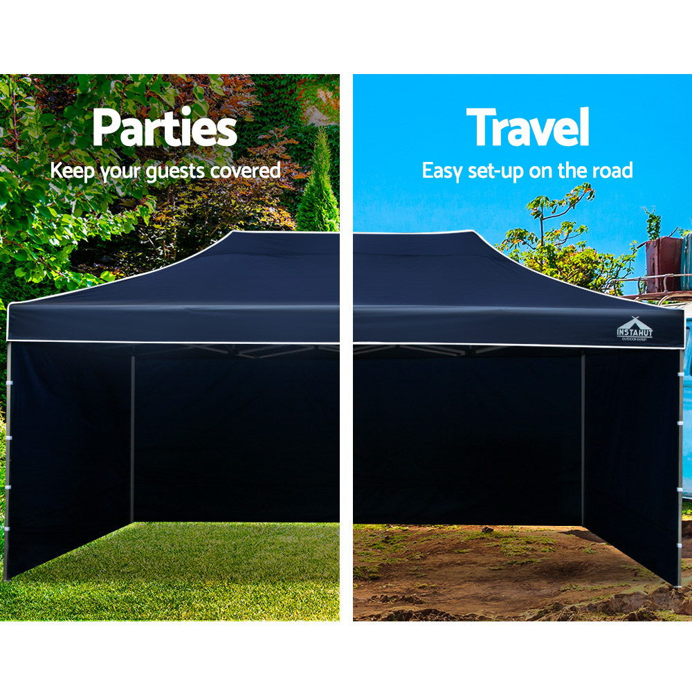 Instahut 3 x 6m Aluminium Pop Up Gazebo - Navy