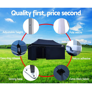 Instahut 3 x 6m Aluminium Pop Up Gazebo - Navy
