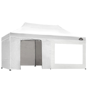 Instahut Aluminium Pop Up Gazebo Outdoor Folding Marquee Tent 3x6m White