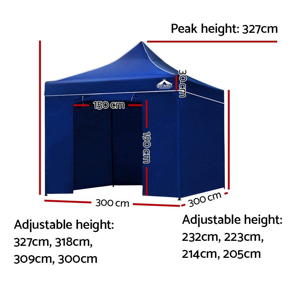 Instahut 3x3m Outdoor Gazebo - Blue