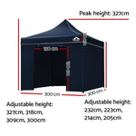 Instahut 3x3m Outdoor Gazebo - Navy